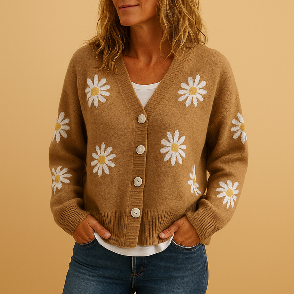 Gilet Sans Manche Femme Floral Élégant en Tissu Doux | Confort Optimal pour Automne Hiver 1