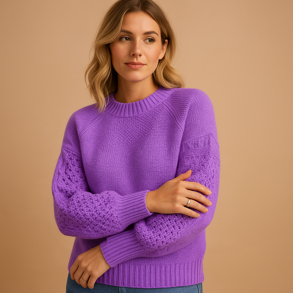 Pull Femme | Élégant Tricot à Col Rond en Tissu Doux | Confort Optimal pour Toutes les Occasions 1