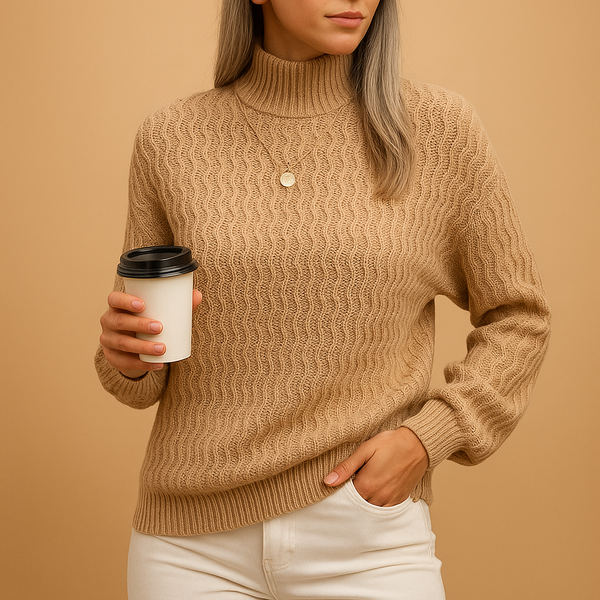 Pull Col Roulé Femme | Élégant Tricot Doux avec Col Montant | Confort et Style pour Toutes Occasions 1